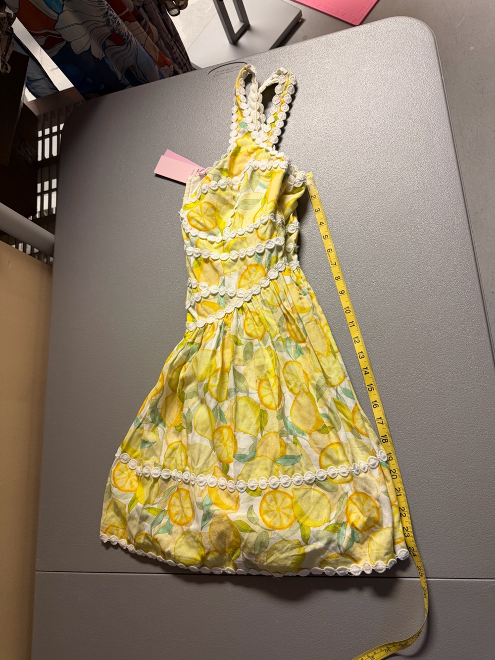 NWT Avec Les Filles Limoncello Lemon Print Fit & Flare Mini Dress Size 12 - Picture 12 of 13